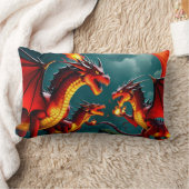 ドラゴンの火 ランバークッション (ブランケット)