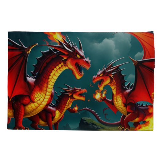 ドラゴンの火 枕カバー (裏面)