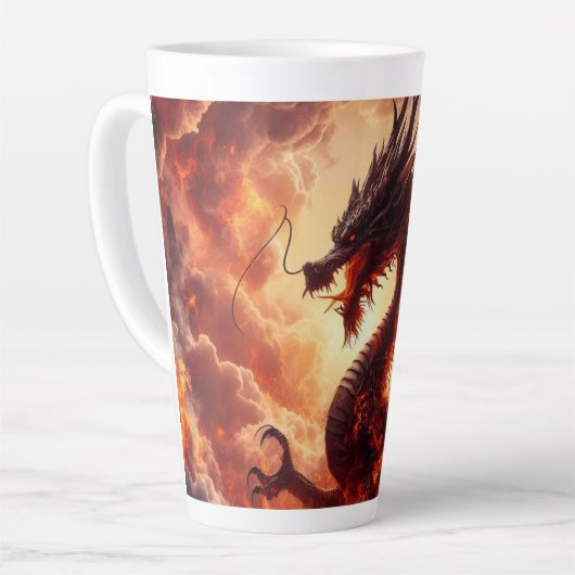 ドラゴンの炎 カフェラテマグ (左アングル)