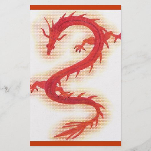 ドラゴンの煉瓦文房具 便箋 (正面)