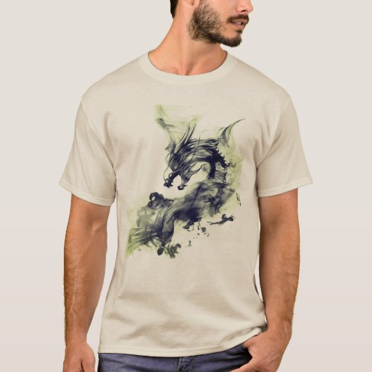 ドラゴンの煙グリーンファイア Tシャツ (正面)