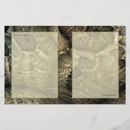 ドラゴンの皮のフラクタルの芸術のNotepaper 便箋 (正面)