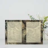 ドラゴンの皮のフラクタルの芸術のNotepaper 便箋 (スタンド正面)