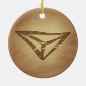 ドラゴンの目の保護ドイツ語 セラミックオーナメント (裏面)