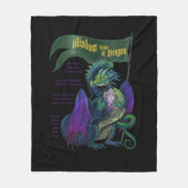 ドラゴンの知恵 フリースブランケット (正面)
