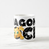 ドラゴンの石のマグ(黒い文字) コーヒーマグカップ (中央)