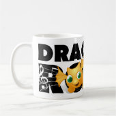 ドラゴンの石のマグ(黒い文字) コーヒーマグカップ (左)