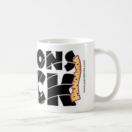 ドラゴンの石のマグ(黒い文字) コーヒーマグカップ (右)