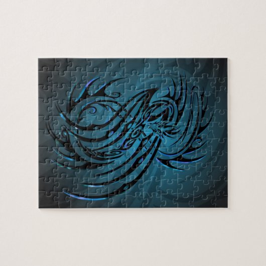 ドラゴンの種族のパズルのカッコいいの入れ墨 ジグソーパズル (横)