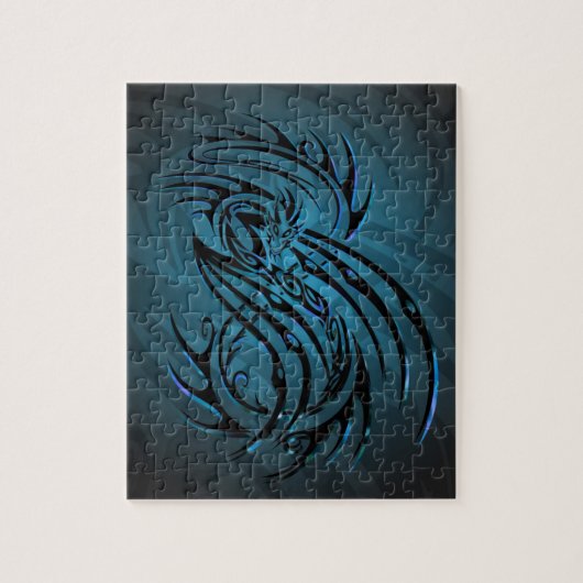 ドラゴンの種族のパズルのカッコいいの入れ墨 ジグソーパズル (縦)