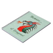 ドラゴンの絵を描くことの用心して下さい ノートブック (左側)