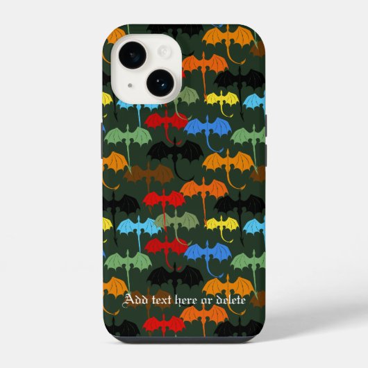 ドラゴンの緑の飛行ファンタジー iPhoneケース (裏面)
