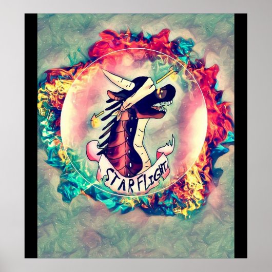 ドラゴンの翼スターフライトグラフィック ポスター (正面)