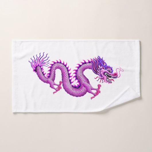 ドラゴンの船遊びタオルのためのピンクのドラゴン ハンドタオル (ハンドタオル)