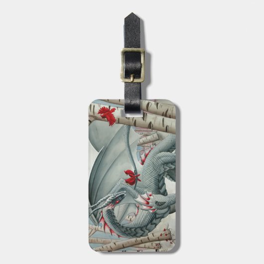 ドラゴンの芸術-ファンタジーの芸術 ラゲッジタグ (正面縦)