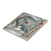 ドラゴンの芸術、ファンタジーの芸術、森林の女性 タイル (側面)