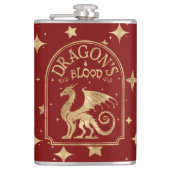ドラゴンの血の赤と金ゴールド フラスク (正面)