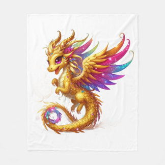 ドラゴンの装飾フリースブランケット フリースブランケット