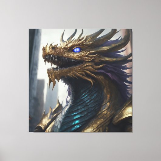 ドラゴンの視線 キャンバスプリント (正面)