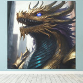 ドラゴンの視線 キャンバスプリント (インサイチュ (ウッドフロア))