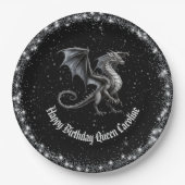 ドラゴンの誕生日おめでとう ペーパープレート (正面)