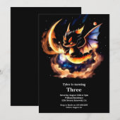 ドラゴンの誕生日パーティーへようこそ 招待状 (正面/裏面)