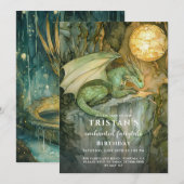 ドラゴンの誕生日パーティー 招待状 (正面/裏面)