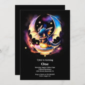 ドラゴンの誕生日 招待状 (正面/裏面)