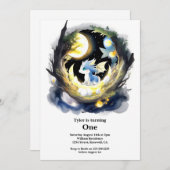 ドラゴンの誕生日 招待状 (正面/裏面)