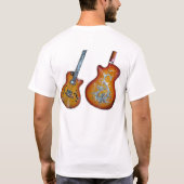 ドラゴンの象眼細工のギター Tシャツ (裏面)