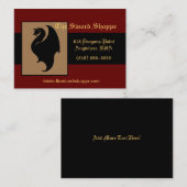 ドラゴンの赤く及び黒い名刺 名刺 (正面/裏面)