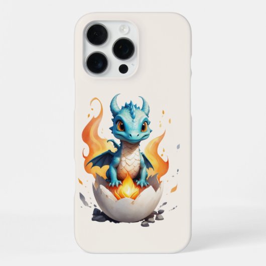 ドラゴンの赤ちゃん孵化ファンタジー iPhoneケース (裏面)