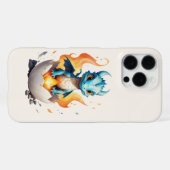 ドラゴンの赤ちゃん孵化ファンタジー iPhoneケース (裏面横)