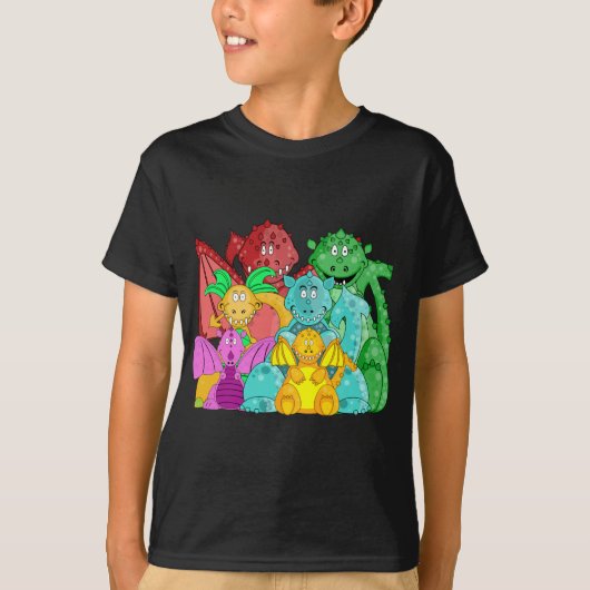 ドラゴンの集団はTシャツをからかいます Tシャツ (正面)