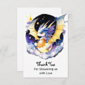 ドラゴンの領域：ベビーシャワー サンキューカード (正面/裏面)