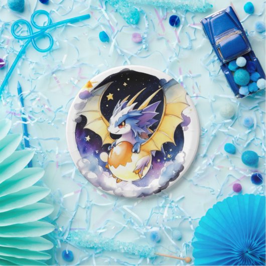 ドラゴンの領域:ベビーシャワー ペーパープレート (パーティー)