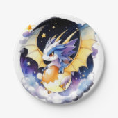 ドラゴンの領域:ベビーシャワー ペーパープレート (正面)