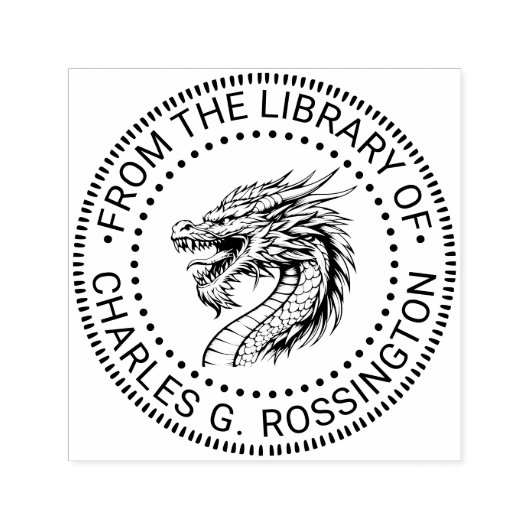 ドラゴンの頭の描き方ライブラリー 書名 セルフインキングスタンプ (デザイン)