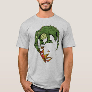 ドラゴンの顔の目の錯覚のTシャツ Tシャツ