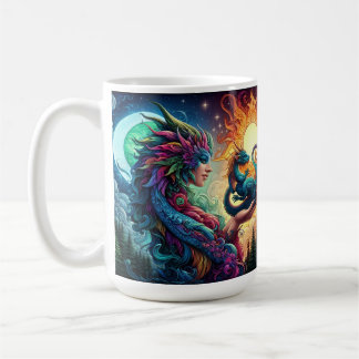 ドラゴンの魔法ファンタジー世界 コーヒーマグカップ