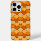 ドラゴンの鱗、扇、波、青海波、オレンジ Case-Mate iPhoneケース (裏面)
