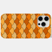 ドラゴンの鱗、扇、波、青海波、オレンジ Case-Mate iPhoneケース (裏面 (横))