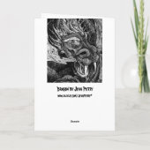 ドラゴンの「あなたのテキスト」グリーティングカード カード (裏面)