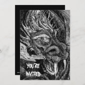 ドラゴンの「ご招待」招待状 招待状 (正面/裏面)