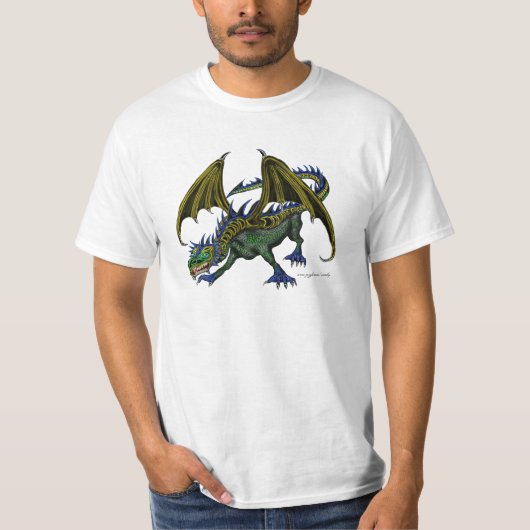 ドラゴンのTシャツのデザイン Tシャツ (正面)