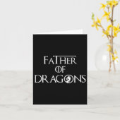 ドラゴンのTシャツ 父の日 父への最高のプレゼント カード (黄色い花)