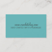 ドラゴンはかぎ針編みホックのモノグラムをはかりで測ました 名刺 (裏面)