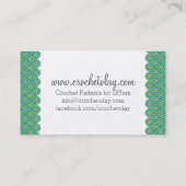 ドラゴンはかぎ針編みホックのモノグラムをはかりで測ました 名刺 (裏面)