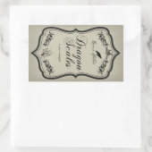 ドラゴンはかりで測ハロウィーンJARステッカーラベル 長方形シール (バッグ)