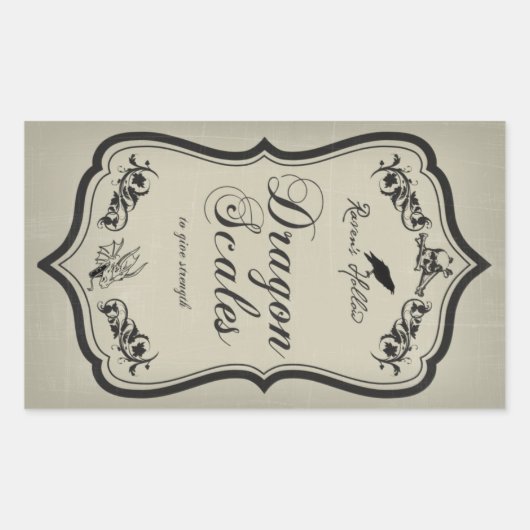 ドラゴンはかりで測ハロウィーンJARステッカーラベル 長方形シール (正面)